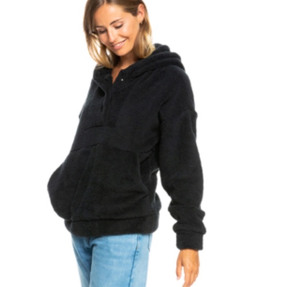 🌻 Roxy Surf Spray Sherpa Teddy Hoodie sweater for Women 🌻 - Picture 7 of 10